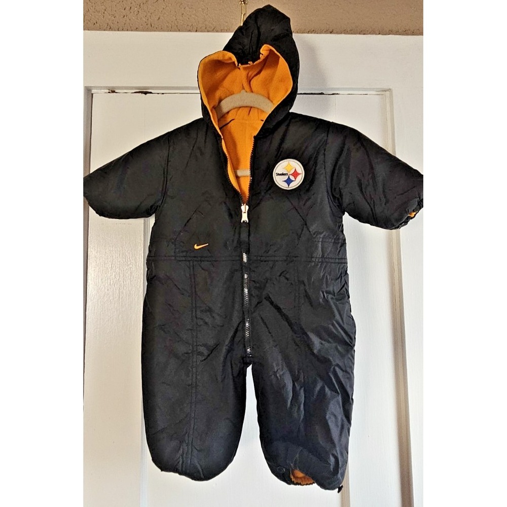 NIKE Pittsburgh steelers Reversible‎ snowsuit infant 12Months black/yellow